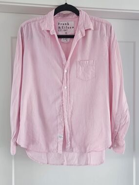 Frank & Eileen Button Up | Rare Italian Cashmere Touch | Discontinued Pink